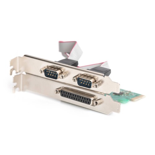DS-30040-2 Digitus PCI Express I/O Adapter Karte 1x Parallel, 2x Seriell Produktbild Additional View 1 L