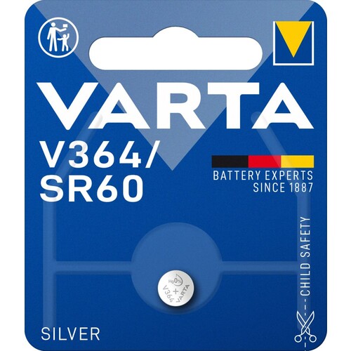 00364101401 VARTA ELECTRONICS V364/SR60 (1STK.-BL.) Knopfzellenbatterie 1,55V Produktbild Additional View 1 L