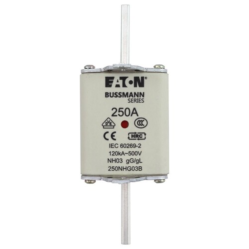 250NHG03B Eaton NH FUSE 250A 500V GL/GG SIZE 03 DUAL IN Produktbild Additional View 1 L