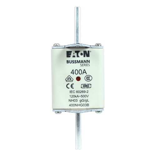 400NHG03B Eaton NH FUSE 400A 500V GL/GG SIZE 03 DUAL IN Produktbild Additional View 1 L