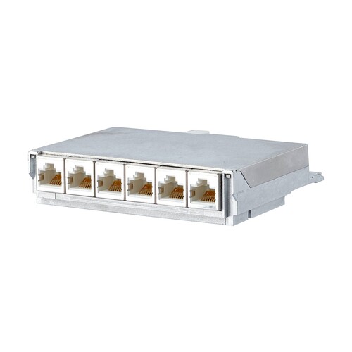 860018-11C-E Metz Connect E-DAT C6A 6 Port für 1HE Einsatz Produktbild Additional View 1 L