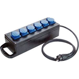 349185 Bachmann Schuko-Verteiler 6xSSD 2m Kabel H07RN-F 3G2,5 IP44 ungesichert Produktbild front M