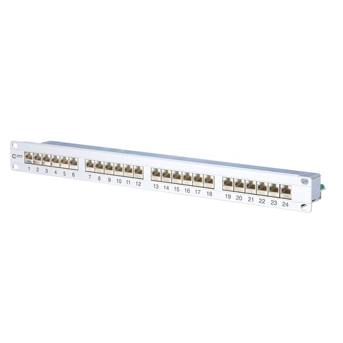 130855-E Metz Connect E DATC624X8(8) 1HE Patchpanel 19 Zoll 24 Port Cat6 LSA Produktbild Additional View 2 L