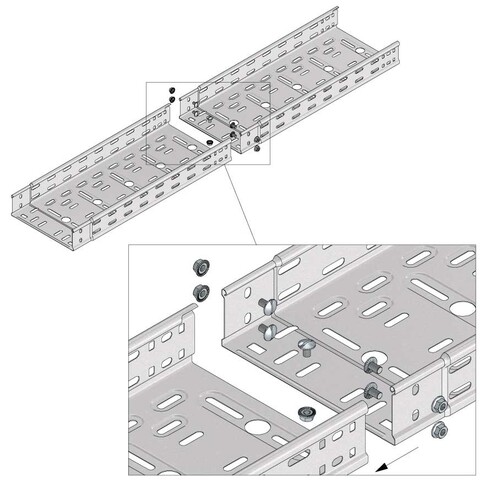 13825 Trayco CTLI60-100-3PG Kabelrinne leicht 100mm klipsbar Produktbild Additional View 1 L