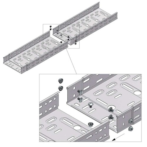 13331 Trayco CTI60-500-10-3PG Kabelrinne 60x500 Produktbild Additional View 1 L