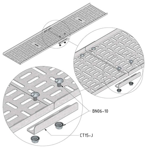 10150 Trayco CT15 050 12 2PG Kabelrinne Cable Tray perforated Produktbild Additional View 1 L