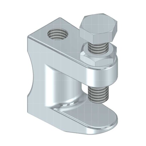 10220 Trayco FCI R08 EG Trägerklammer Gewindestange   Flange Clamp I profile Produktbild Additional View 1 L