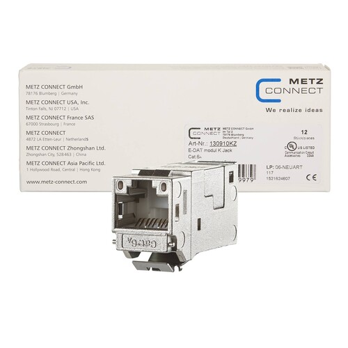 130910KZ Metz E-Dat Modul Kat6A Bauform Keystone Produktbild Additional View 1 L