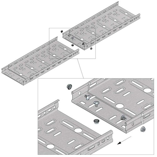 13822 Trayco CTLI35 200 3PG Kabelrinne integr. Verb leicht   Cable Tray interl Produktbild Additional View 1 L