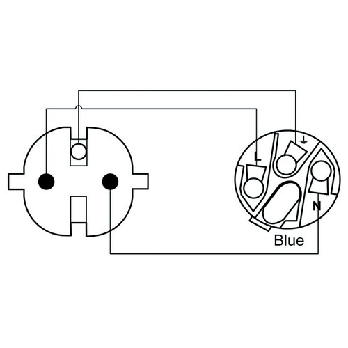 CAB432/3 Procab Netzkabel Schuko Stecker auf Powercon Blau    H07RN F 3G1.5   3M Produktbild Additional View 1 L