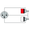 CAB703/1.5 Procab Kabel XLR-Stecker 2x Cinchstecker 1,5m Produktbild Additional View 1 S