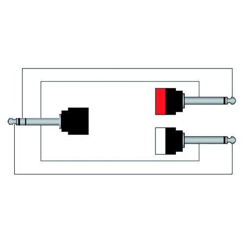 CAB721/1.5 Procab Kabel 1xKlinkenstecker 6,3mm stereo zu 2x Klinke mono 6,3 1,5m Produktbild Additional View 1 L