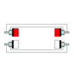 CAB800/0.5 Procab Cinchkabel 2x Stecker/Stecker 0,5m Produktbild Additional View 1 S