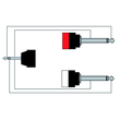 CLA713/3 Procab Kabel 2xKlinke mono 6,3 auf Klinkenstecker 3,5 stereo, 3m Produktbild Additional View 1 S