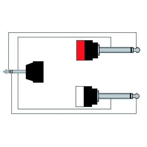 CLA713/3 Procab Kabel 2xKlinke mono 6,3 auf Klinkenstecker 3,5 stereo, 3m Produktbild Additional View 1 L