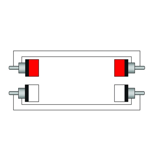 CLA800/1 Procab Cinchkabel stereo m/m 1m Produktbild Additional View 1 L