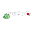 CLA832/0.5 Audac Kabel 2xCinchstecker zu 2x Terminal Block (3P   3.81MM)   0,5M Produktbild Additional View 1 S