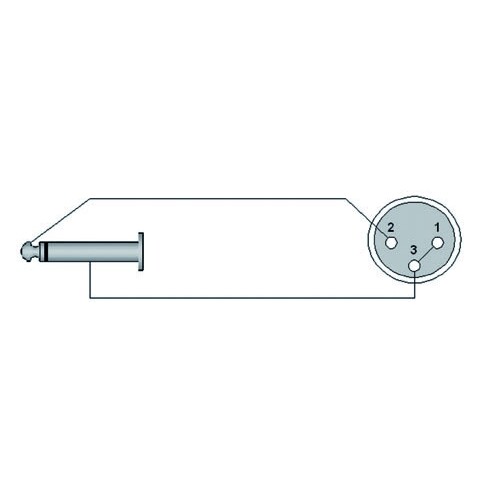 CLA900/3 Procab Kabel XLR-Buchse auf 6,3mm Klinkenstecker mono 3m Produktbild Additional View 1 L