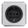 5UB1465 Siemens DELTA profil SCHUKO- Steckdose silber mit schwarzem Näpfchen Produktbild Additional View 1 S