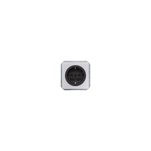5UH1055 Siemens DELTA profil Steckdosenabdeckung silber mit schwarze Produktbild Additional View 1 L