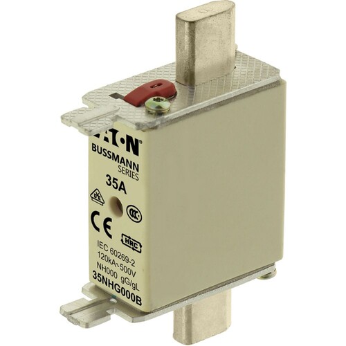 35NHG000B Eaton NH FUSE 35A 500V GG/GL SIZE 000  NH FUSE 35A 500V GL/GG SIZE 0 Produktbild Additional View 1 L