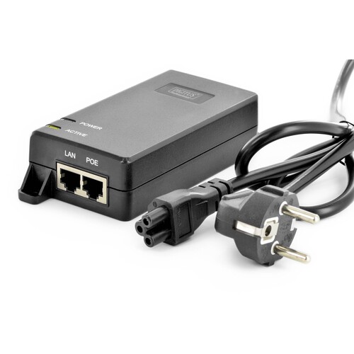 DN-95103-2 Digitus PoE+ Injektor 10/100/1000 Mbps max 48V 30W Produktbild Additional View 1 L