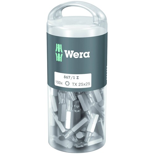 05072449001 Wera 100 Bits in 25 mm Länge, in Großpackung Produktbild Additional View 1 L