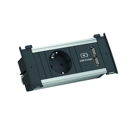 927.251 Bachmann KAPSA 1xCEE 7/3 1xUSB Charger 0,2m GST18 Produktbild front M