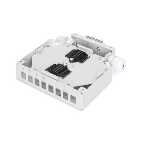 DN-96891 Digitus LWL Hutschienen Box, leer 8xLC für 8x LC Duplex Adapter Produktbild Additional View 1 L