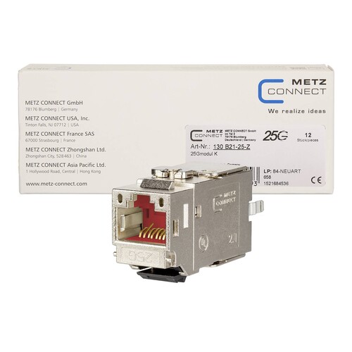 130B21-25-Z Metz Connect MC 25G net K Jack (VE:12er), 25Gmodul K Produktbild Additional View 1 L