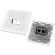 WKS Outlet 2 Wirewin Keystone Leerdose für 2 Module RAL 9010 Unterputz Produktbild Additional View 1 S