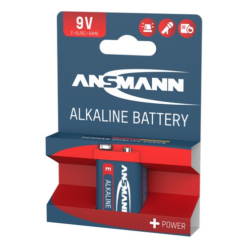 1515-0000 Ansmann RED Alkaline Batterie 9V Block E / 6LR61 1er Blister Produktbild Additional View 1 L