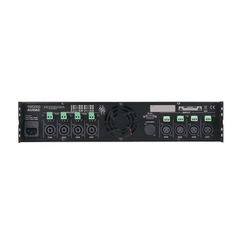 SMQ500 Audac 4 Kanal Digital Endstufe 4 x 500 W Produktbild Additional View 1 L