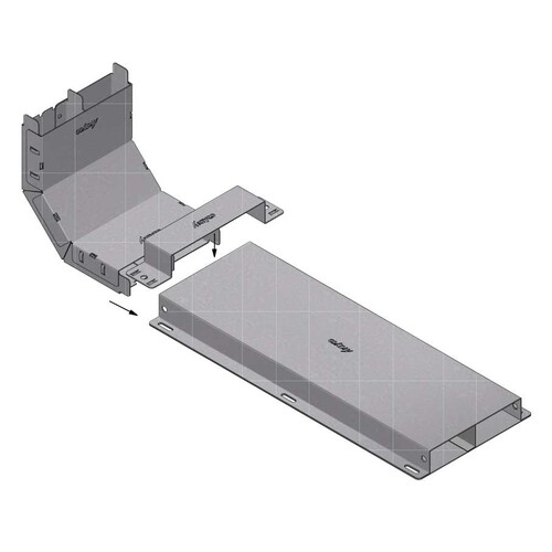 15731 Trayco FS-FD-RB38-250-2C-PG Steigestück 2-zügig 250mm Produktbild Additional View 1 L