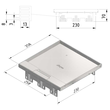 15642 Trayco FS-HC15-SQ-260-SS304 Klappdeckel the Box Edelstahl Produktbild Additional View 1 S