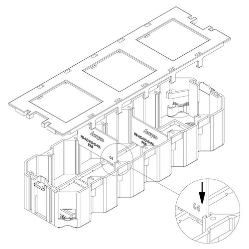 15653 Trayco FS-AC-HO-D-PA9011 Trennsteg f. GerÃ€tebecher Produktbild Additional View 1 L