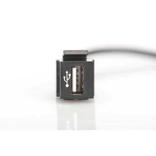 DN-93402 Digitus USB 2.0 Keystone Modul mit 16 cm Kabel (Buchse/Stecker) Produktbild Additional View 1 L