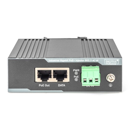 DN-651112 Digitus Industrieller Gigabit PoE+ Injektor 802.3 af/at Produktbild Additional View 1 L