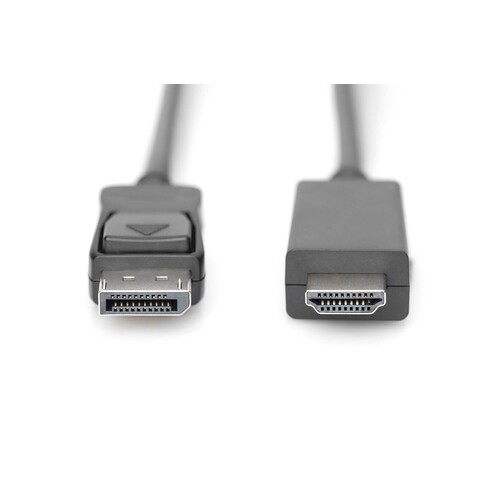 AK-340303-020-S Digitus 1.2 DisplayPort- Kabel DP-Stecker/HDMI-Stecker 2m bis 4K Produktbild Additional View 1 L