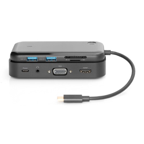 DA-70890 Digitus USB C Docking Station mit Wireless Video Extender, 8-Port Produktbild Additional View 1 L