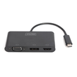 DA-70859 Digitus USB C 3in1 Triple Monitor Adapter (HDMI, DP, VGA) Produktbild Additional View 1 S