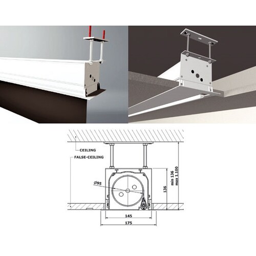 602051 ScreenLine IC350DWI-16/9 Einbau Motorleinwand 340x191 White Ice mit Rand Produktbild Additional View 1 L