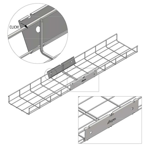 15953 Trayco MTL60 400 3SS304 Gitterrinne B=400mm, L=3000mm, Edelstahl Produktbild Additional View 1 L