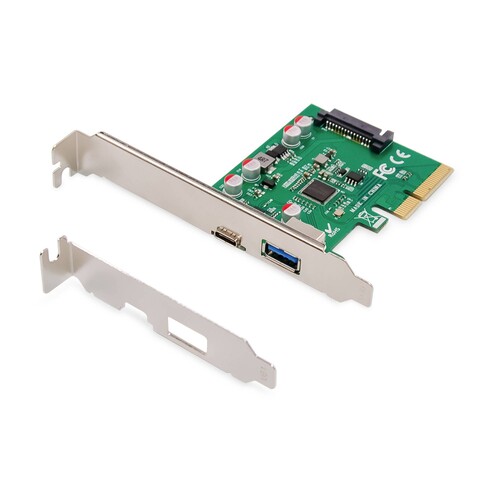DS-30225 Digitus PCIe Karte, USB Type C + USB Type A, bis zu 10GB/s Produktbild Additional View 1 L