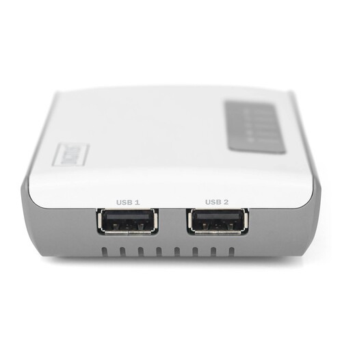 DN-13024 Digitus 2 Port USB 2.0 Wireless Multifunction Network Server, 300 Mbps Produktbild Additional View 1 L