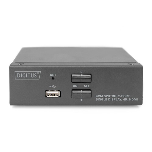 DS-12870 Digitus KVM SWITCH 2 Port, 2xHDMI in 1x HDMI out, 4K60Hz Produktbild Additional View 1 L