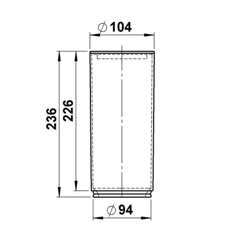 10260370 Albert Leuchten G 370, Acryl Rohr klar 222 mm Produktbild Additional View 1 L