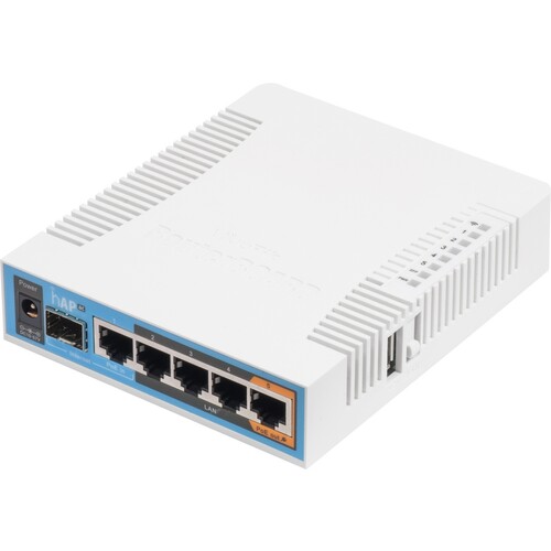 RB962UIGS-5HACT2HNT Mikrotik hAP ac mit 720 MHz CPU, 128 MB RAM, 5x Gigabit LAN Produktbild Additional View 1 L