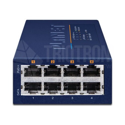 UPOE-400 Planet 4 Port Multi Gigabit 802.3bt PoE++ Injector Hub (160 Watts) Produktbild Additional View 1 L
