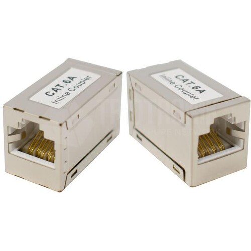 WKUP KAT6A STP Wirewin KAT.6A RJ45 Verbinder Buchse/Buchse, 1:1 belegt, STP Produktbild Additional View 1 L